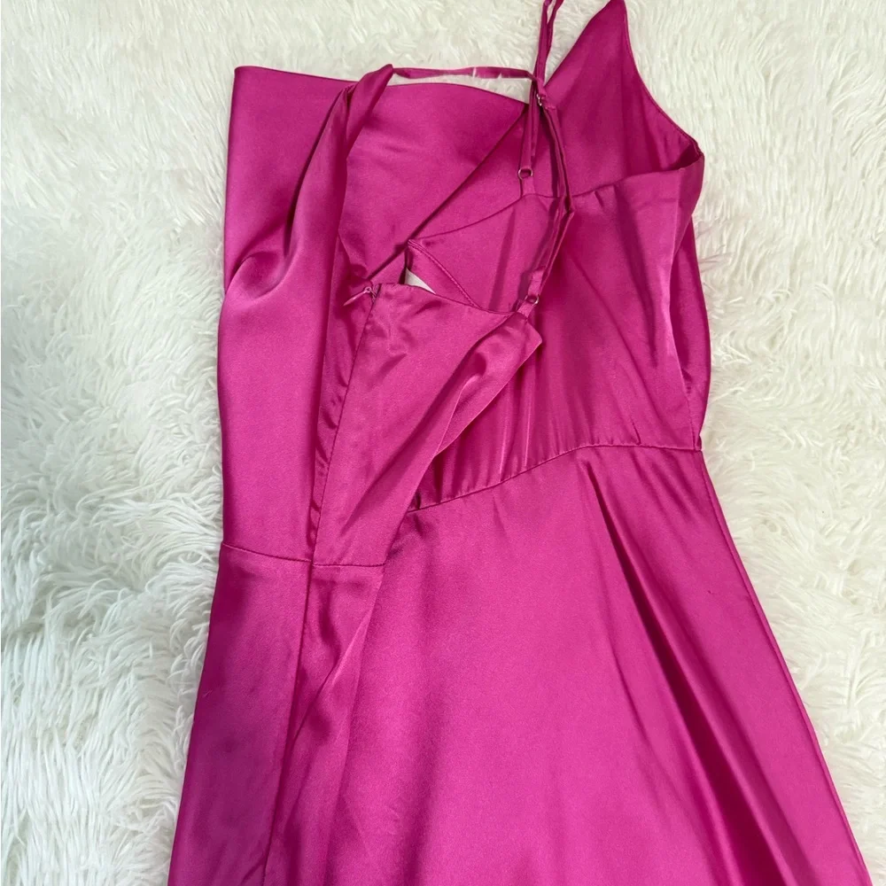 Adelyn Rae Pink Cowl Neck Slip Dress xs - Picture 9 of 10